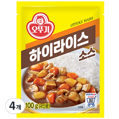 오뚜기 하이라이스 소스  4개, 100g