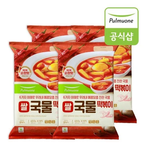 풀무원 쌀 국물떡볶이 423.5g(2인분) x 4봉  500g, 1개