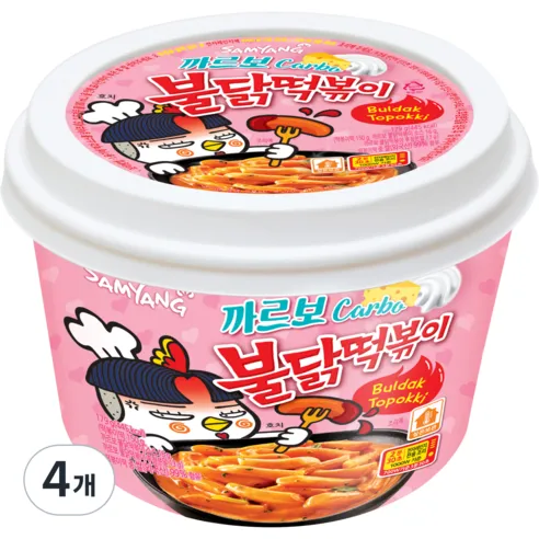 삼양 까르보 불닭떡볶이  179g, 4개