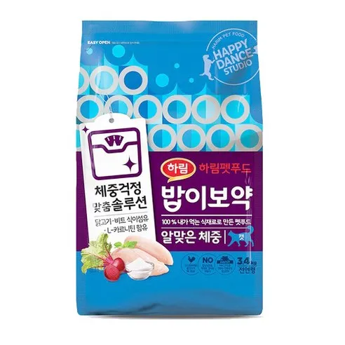 하림펫푸드 전연령 밥이보약 알맞은체중 고양이사료, 닭, 3.4kg, 1개