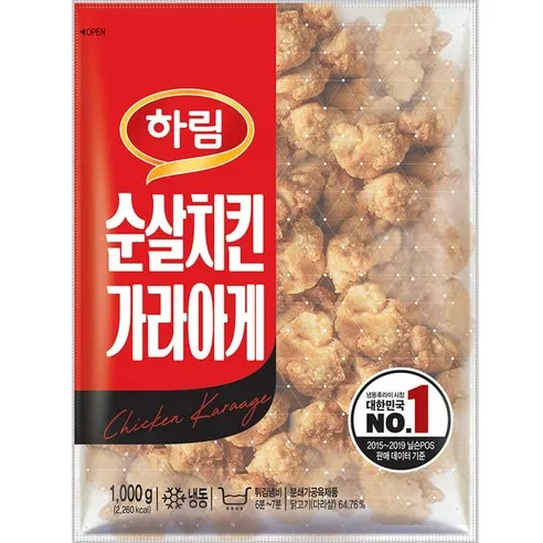 하림 순살치킨 가라아게, 1kg, 3개