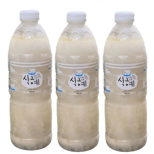 맛 진한 얼음동동 전통 식혜 1.5L * 3개입/ 국내산 떡집 찜질방 냉동 식혜, 1.5L, 3개