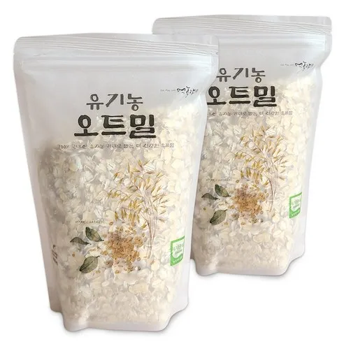 먹놀잼 유기농 오트밀, 450g, 2개