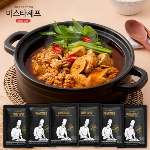 미스타셰프 해물알탕 550g 6팩, 550g, 6개