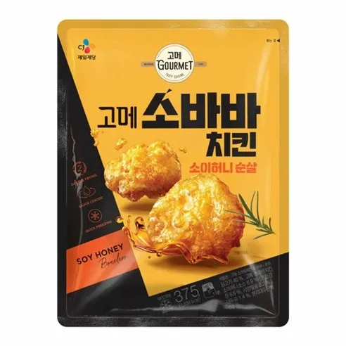 고메 소바바치킨 소이허니 순살 375g x 2개, 375g, 2개