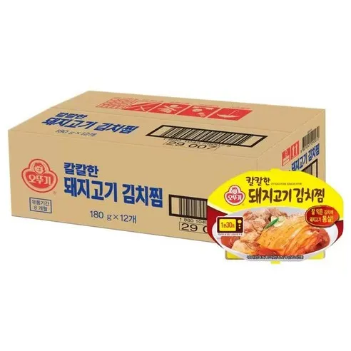 오뚜기 즉석 칼칼한 돼지고기 김치찜, 180g, 12개