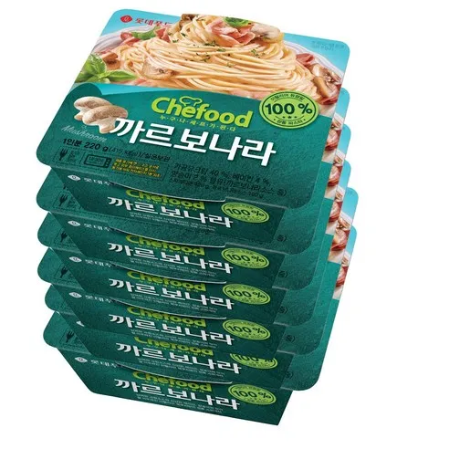 Chefood 까르보나라 스파게티 220gx6, 220g, 6개