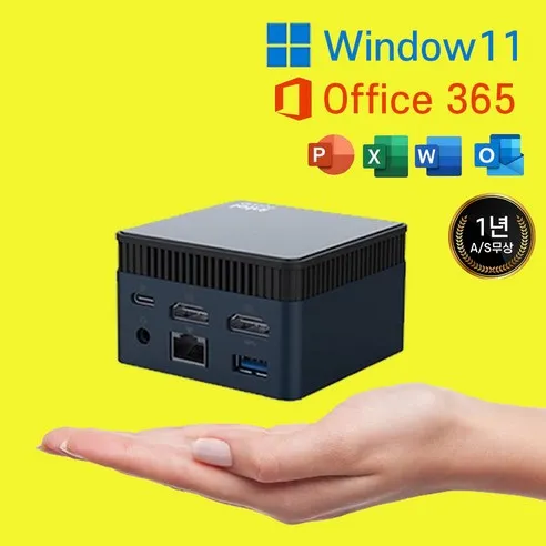 커넥트더닷 미니 pc 초소형 사무형 가정용 컴퓨터 피씨 데스크탑 win11 12GB 12세대 DDR5 4800MHz