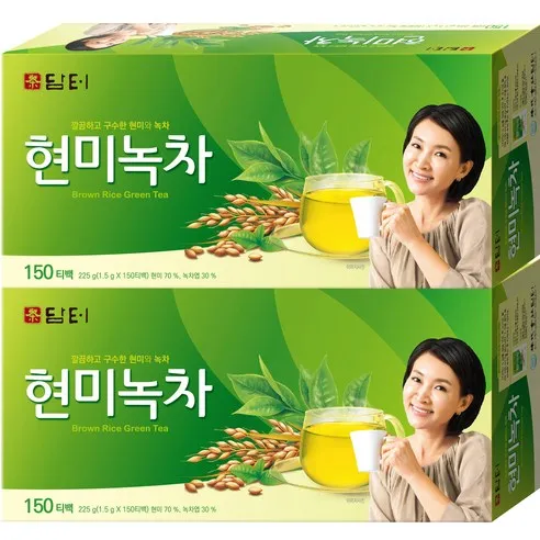 담터 현미녹차 티백, 1.5g, 150개입, 2개