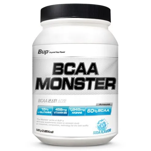 BUP BCAA몬스터 소다맛 아미노산 헬스보충제 BCAA, 500g, 1개