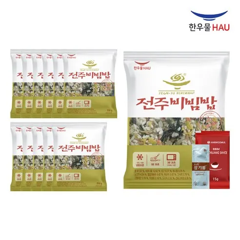 [자연맘스토리] 한우물 전주 비빔밥 250g x 12개, 250g, 12개