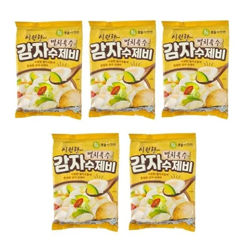 이가자연면 멸치육수 감자 수제비, 184g, 5개