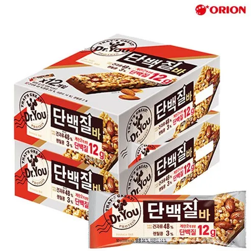 오리온 닥터유 단백질바 50g 식사대용 간식, 50g, 24개