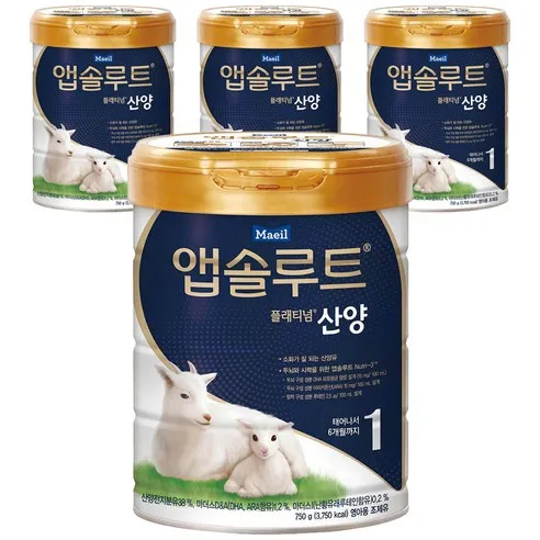 앱솔루트 플래티넘 산양분유 1단계, 750g, 4개