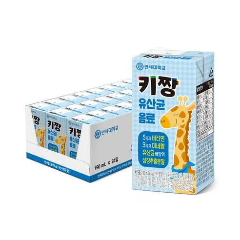 연세우유 키짱 유산균 음료, 190ml, 24개