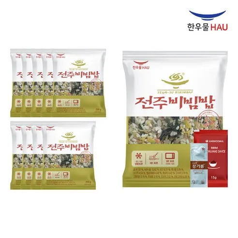 [자연맘스토리] 한우물 전주 비빔밥 250g x 10개, 250g, 10개